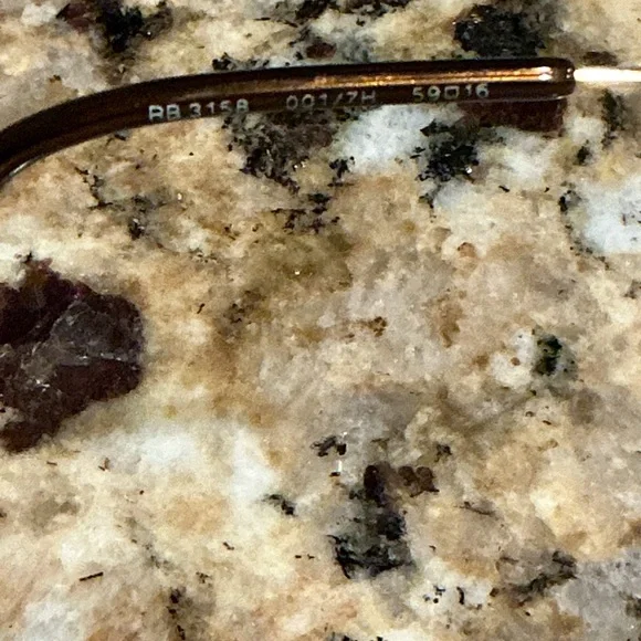 RAY-BAN Vintage Square RB3158 Unisex Orange Tinted Sunglasses - Picture 9 of 16